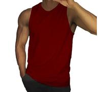 Canottiere Uomo Sportive Spalla Larga Cotone Canotte Girocollo Bianca Canottiere Elasticizzato Mare Estive Tank Top Muscolo Casual Leggero Tshirt Smanicata Corsa Spiaggia Allenamento Gym Canotta