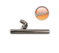 Canotto Ø 26 x 200 mm , con curva per scarico lavatrice in ABS cromata