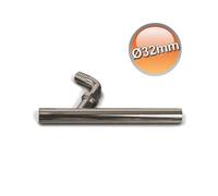 Canotto Ø 32 x 200 mm , con curva per scarico lavatrice in ABS cromata