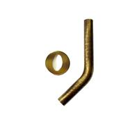 CANOTTO A 45° PER CASSETTA ALTA WC BRONZATO Ø30 mm + Rosone