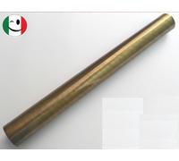 CANOTTO CANNA OTTONE LISCIO Ø 32 x 300 mm. BRONZATO - BRONZO