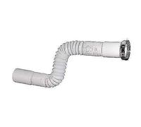 CANOTTO PP FLESSIBILE + GHIERA BIANCO MM 40X1"1/2 CM 30/80 PZ 10