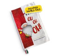 Canovaccio da Cucina Natalizio, Strofinaccio in Cotone Spugna e Microfibra Assorbente, Idee Regalo Natale Utili per la Casa, Personalizzato Con Illustrazione Originale Elfo Oh Oh Oh
