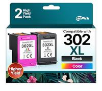 CanPick 302 XL Multipack di ricambio per cartucce HP 302 nero e colore per HP 302 XL per HP Envy 4525 4520 cartucce OfficeJet 3831 5230 3830 3833 DeskJet 3630 3836 (confezione da 2)