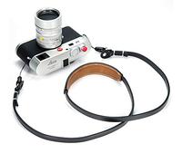 CANPIS CP005 - Tracolla per fotocamera in vera pelle, con chiusura rapida, per Nikon Canon Sony Pentax Leica Olympus Fuji Tutte le fotocamere DSLR (nero e marrone)