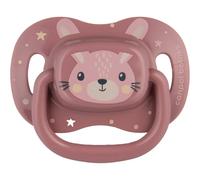 Canpol babies Smoczek usp. silikonowy 6-18m symetryczny CUTE ANIMALS różowy