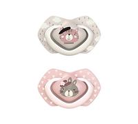 Canpol babies Silikon Schnuller, 2 Stück (6-18 m, Bonjour Paris Girl)