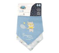 Canpol Il primo bavaglino in mussola, 2 pezzi BONJOUR PARIS blu