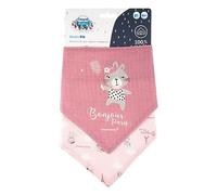 Canpol Il primo bavaglino in mussola, 2 pezzi BONJOUR PARIS rosa