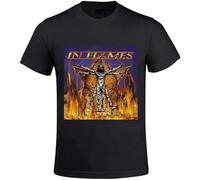 CANSIKA in Flames Clayman T Shirts for Men Crew Neck Black 3XL