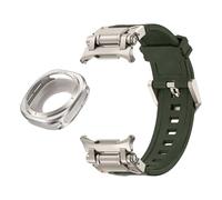 Canso a fluorobber di custodia in metallo per Samsung Galaxy Watch 7 Ultra 47mm Metal Protective Cover Bracciale Sport per Galaxy Ultra 47mm FKM