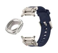 Canso a fluorobber di custodia in metallo per Samsung Galaxy Watch 7 Ultra 47mm Metal Protective Cover Bracciale Sport per Galaxy Ultra 47mm FKM