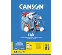 Canson 400015589 - Blocco da disegno, A3, 20 fogli, 200 g/m², Bianco
