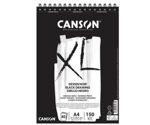 CANSON - 400039086 - Album XL Dessin noir - A4 - 150 gr - 40 fogli - Canson - 82032 - Conf. da 5 Pz. - 400039086