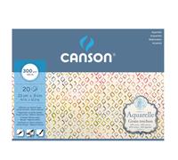 CANSON - 400106442 - Blocco collato 4 lati Aquerelle - 23x31 cm - 300 gr - 20 fogli - grana ruvida - Canson - 85635 - Conf. da 1 Pz. - 400106442