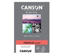 carta inkjet premium - 10 x 15 cm - 255 gr - 50 fogli - lucida - canson