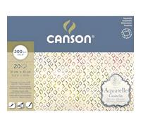 Blocco collato 4 lati AQUARELLE 20 fg. 300 gr.Canson