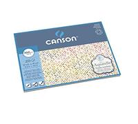 CANSON Aquarelle , Blocco per acquerelli, collati 4 lati, 31 x 41 cm, 20 fogli 300g/m2 grana ruvida