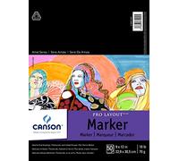 Canson Artist Series Pro Layout Marker Paper - Blocco pieghevole per pennarelli, 22,9 x 30,5 cm, 50 fogli (70 g), carta per artisti per adulti e studenti