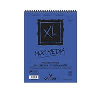 Canson XL, Mix Media Textured Album per Acquerello Spiralato, Lato Corto, 300g/m, Grana Media, A5, 15 Fogli