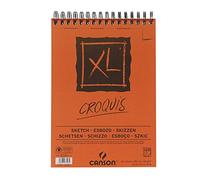 Canson Blocco per schizzi XL, formato A4, 90 g, confezione da 4 blocchi a spirale, 120 fogli, colore: bianco