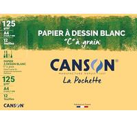 Canson C à Grain - Busta da disegno, 12 fogli, 21 x 29 cm, 125 g