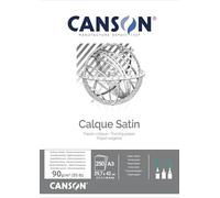 Carta lucida satinata per disegno manuale - A3 - 250 fogli - 90/95gr - per fotocopie/stampe laser - Canson