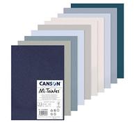 Canson Carta Mi-Teintes (Nido-api),Confezione da 10 fogli A4, 160 g/m², toni freddi