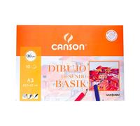 Canson Confezione Da 10 Fogli Da Disegno A3 Basik 130 Gr