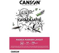 Canson Graduatae, Manga Marker Layout, Blocco 50 fogli, A4, 70g/m