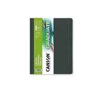 Canson Graduate Book, Blocco da disegno, grana fine, 160 gsm, copertina rigida, 21,6 x 27,9 cm, bianco, 52 fogli
