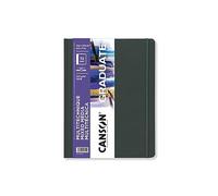 Canson Graduate Book, Blocco da disegno, grana leggera, 200gsm, copertina rigida, 21,6 x 27,9 cm, bianco, 36 fogli
