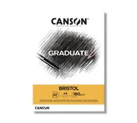 Canson Graduate Bristol,album collato lato corto,carta extra liscia e extra bianca,A5,20 fogli,180 g/m