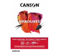 Canson Pad Graduate Huile & Acrylique Album per schizzi A4 290 g
