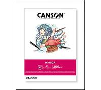 Canson Graduate Manga Blocco Collato A3 30 fogli Liscio 200 g