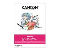 Canson Graduate Manga Blocco Collato A4 30 fogli Liscio 200 g, bianco, C31250P030