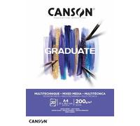 Canson Pad Graduate Mixed Media Album per schizzi A4 200 g White
