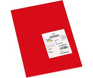 Canson Guarro Confezione da 50 Cartoncini Iris A4 da 185g - 21x297cm - Colore Rosso