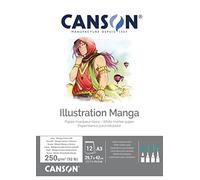 Canson A3 - Blocco per illustrazione manga da 250 g / m², 29,7 x 42 cm