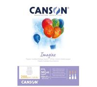 Canson Imagine - Carta da disegno, A5, 200 g, da 50 fogli grana leggera collato 1 lato