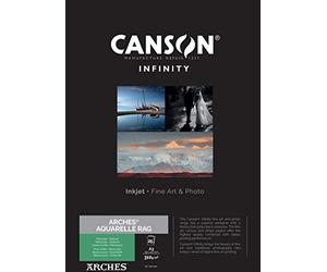 Canson Infinity Arches Aquarelle 100% Fine 310 g Scatola A3 25H Bianco Naturale