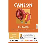 Canson Iris VivaldiA3 - Confezione da 25 fogli da 185 g/m², colori assortiti gi
