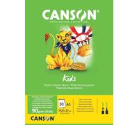 Canson Kids - Blocco incollato, formato A5, 30 fogli, 90 g