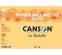 CANSON Millimeterpapier, DIN A4, 90 g/qm, Farbe: dunkelbraun