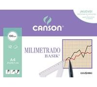 Canson, 406323 - Carta millimetrata, 12 fogli