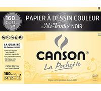 CANSON MiTeintes - Carta da disegno artistica, 320 x 240 mm, colore: Nero