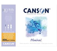 Blocco Linea Acquerello Montval Canson - 24x32 cm - 300 g/mq - 12...