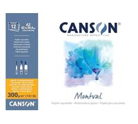 CANSON Montval, Carta per acquerelli, grana fine, 300 gsm, 141 lb, foglio, A2-42