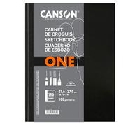 Canson Libro Schizzi Carta ARTBOOK ONE A4 - 21,6 x 27,9 cm Nero 98 fogli 100 gr.