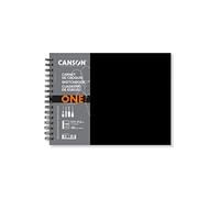 Canson One Art Book, Blocco da disegno, a grana fine, 100 gsm, Quaderno a spirale, copertina rigida, 27.9 x 21.6 cm, bianco, 98 fogli